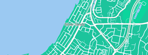 Map showing the location of Distinctive Prosthetic Services in Silver Sands, WA 6210