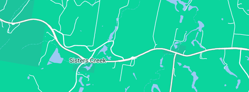 Map showing the location of Beswick Holdings Pty Ltd in Sisters Creek, TAS 7325
