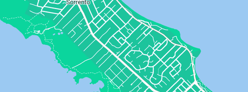 Map showing the location of Lawn Mowing Sorrento in Sorrento, VIC 3943