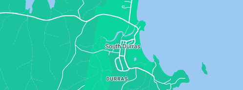 Map showing the location of South Durras Public Toilets behind the Progress Hall in South Durras, NSW 2536