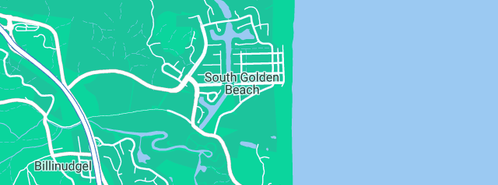 Map showing the location of Kahuna Bodycare in South Golden Beach, NSW 2483