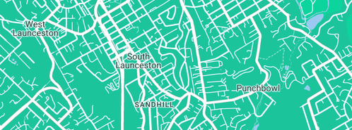 Map showing the location of Sandhill in South Launceston, TAS 7249