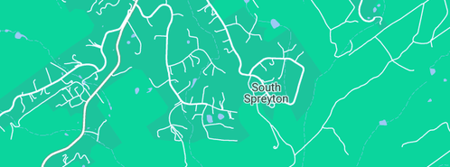 Map showing the location of New Trend Homes Tasmania in South Spreyton, TAS 7310