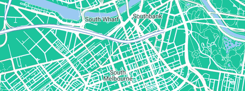 Map showing the location of Crown Casino in Southbank, VIC 3006