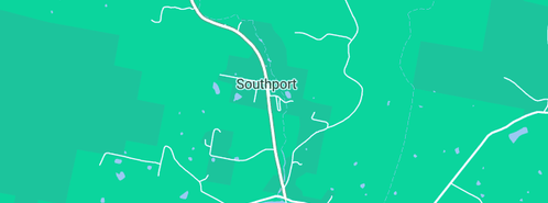 Map showing the location of Kingfisher Cottage in Southport, TAS 7109