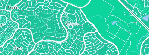 Map showing the location of Glenn's Brush in Spence, ACT 2615