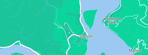 Map showing the location of Hawkesbury River Charter in Spencer, NSW 2775
