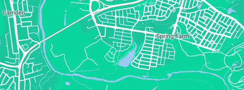Map showing the location of Camden Soil Mix in Spring Farm, NSW 2570