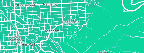 Map showing the location of Purebred German Shepherds in Springfield, SA 5062