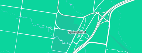 Map showing the location of Service Station Toilet Springhurst in Springhurst, VIC 3682
