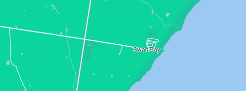 Map showing the location of Swan Bay Jetty in Swan Bay, VIC 3225
