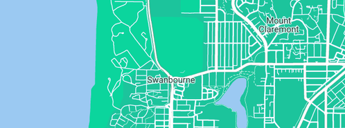 Map showing the location of Cottesloe Car and Ute Hire in Swanbourne, WA 6010