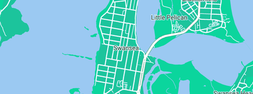 Map showing the location of Blue Pacific Swansea in Swansea, NSW 2281