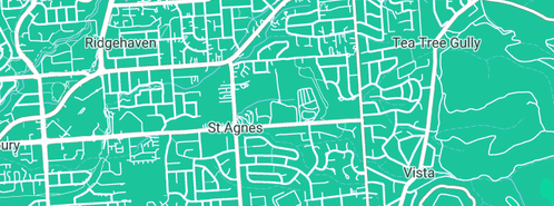 Map showing the location of Air Conditioning Maintenance SA in St Agnes, SA 5097