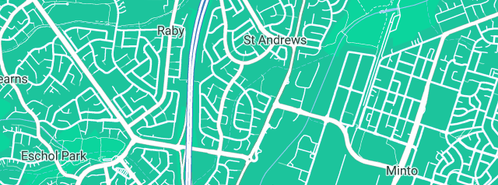 Map showing the location of Pretty Fine Design in St Andrews, NSW 2566