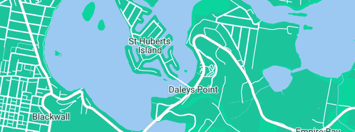 Map showing the location of Moye Dr C J in St Huberts Island, NSW 2257