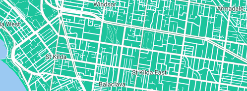 Map showing the location of Berkovich Accounting in St Kilda East, VIC 3183
