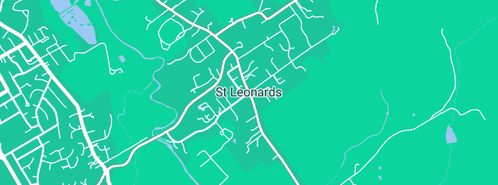 Map showing the location of Warren Peter in St Leonards, TAS 7250