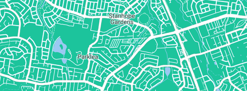 Map showing the location of Fencing Contractor Stanhope Gardens in Stanhope Gardens, NSW 2768