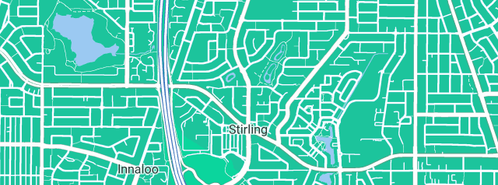 Map showing the location of iDNA Health in Stirling, WA 6021
