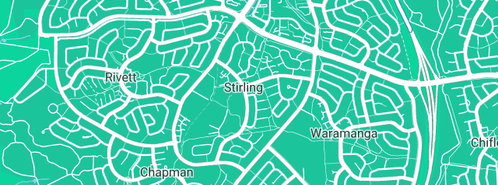 Map showing the location of Crittersitters in Stirling, ACT 2611