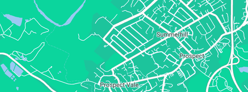 Map showing the location of Tamar-Esk Housing Co-Operative in Summerhill, TAS 7250