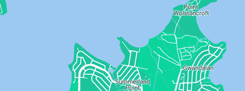 Map showing the location of D.Lloyd Gyprocking in Summerland Point, NSW 2259