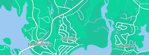 Map showing the location of The Surfside Store in Surfside, NSW 2536