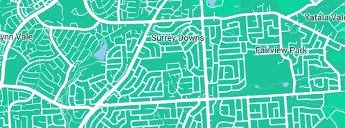 Map showing the location of Kergon Decorations in Surrey Downs, SA 5126